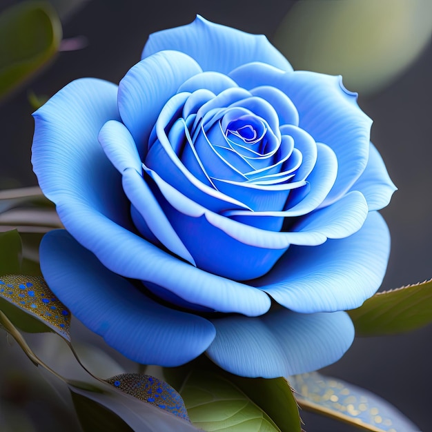 Une rose bleue