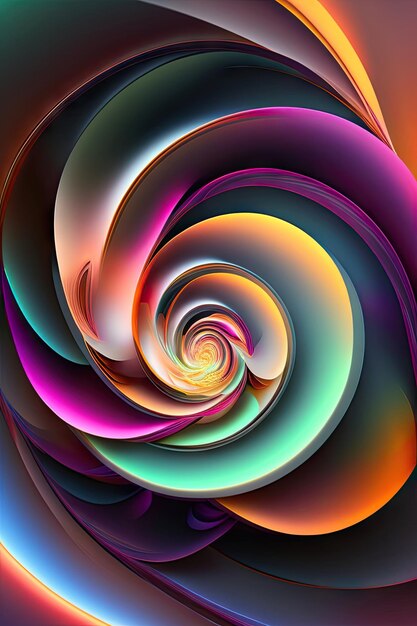 Rose fractale exotique abstraite Fond clair fantastique Papier peint festif Art fractal numérique