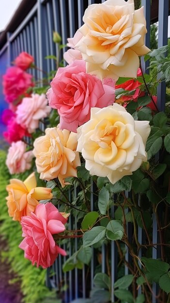 Photo une rose jaune avec un fond rouge