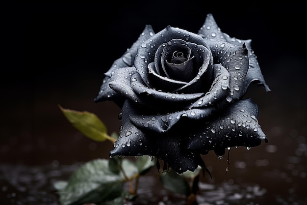 La rose noire est une valentine macro-gothique de 135 mm.
