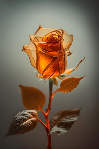 Une rose réalisée par l'artiste