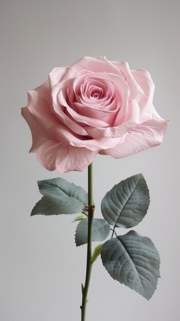 La rose rose classique en pleine floraison