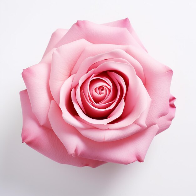 le rose rose sur un fond blanc f7525669