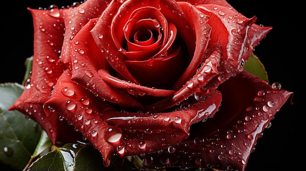 Rose rouge gros plan fond d'écran HD 8K Image photographique
