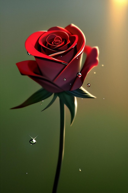 Rose rouge HD fond d'écran fond illustration dessin animé animation matériel de conception