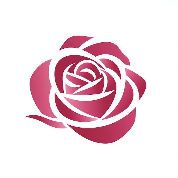 Photo rose rouge isolée sur fond blanc