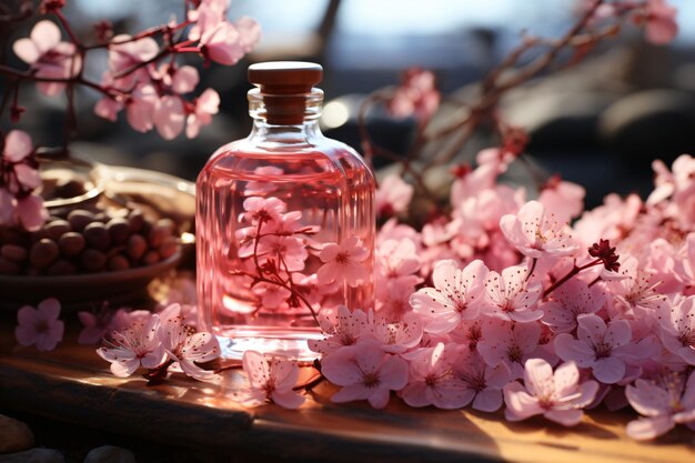 Rose Wellness Haven fleur et huile essentielle Spa d'aromathérapie