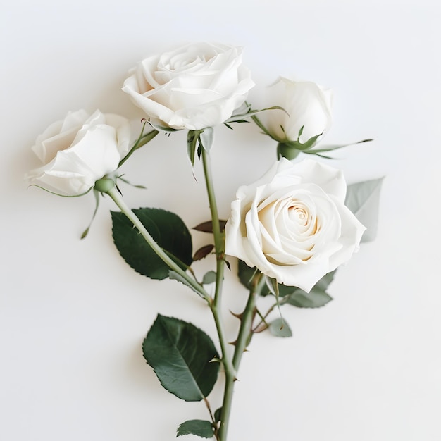 Les roses blanches du jour de la Saint-Valentin