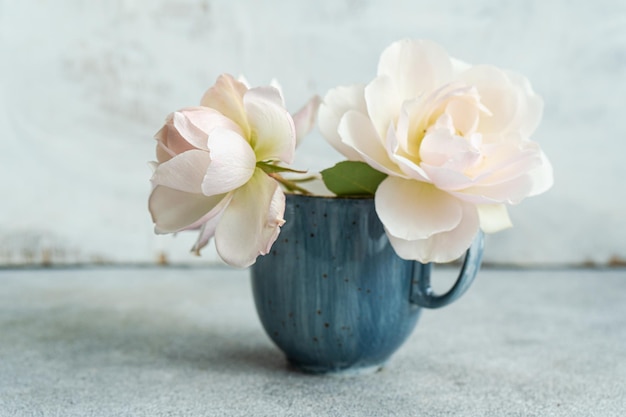 Roses blanches à l'intérieur