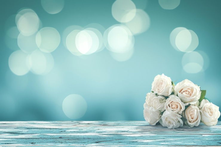 Photo les roses blanches à la lumière de bokeh