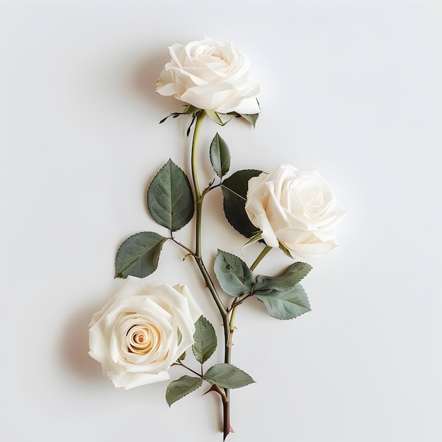 Les roses blanches romantiques du jour de la Saint-Valentin