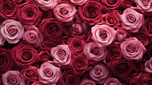 Des roses de design romantique à l'arrière-plan