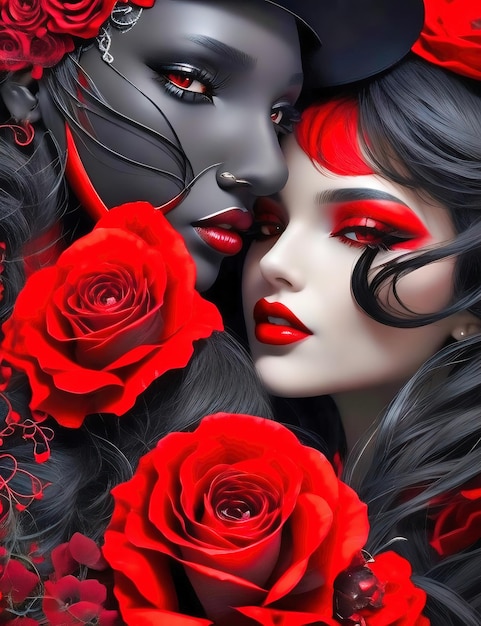 roses rouges de l'amour