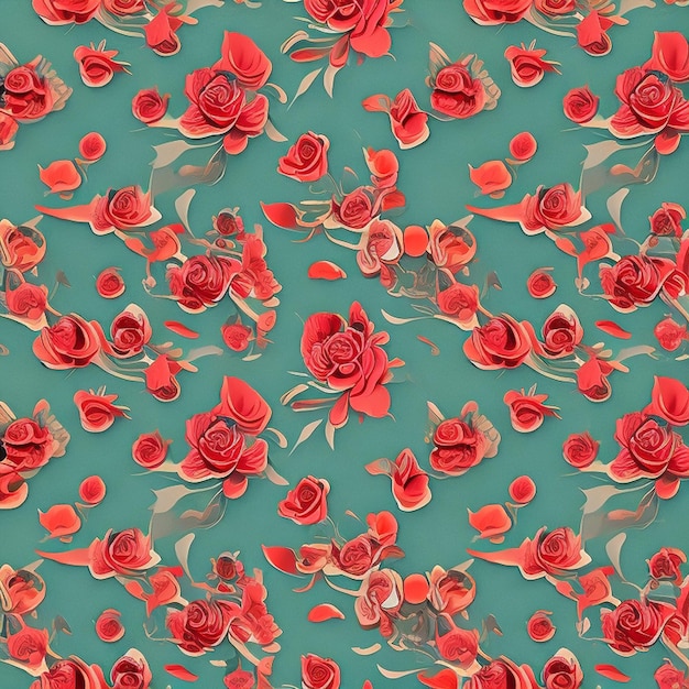 Photo roses vectorielles en fleur