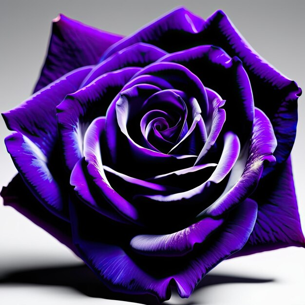 Photo des roses violettes sur fond blanc