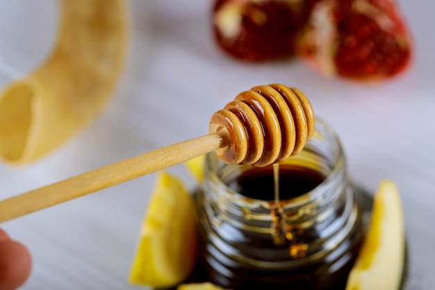 Rosh hashanah, concept de vacances du Nouvel An juif. Mise au point sélective