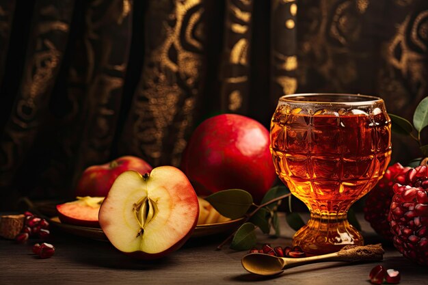 Photo rosh hashanah est un concept de fête juive du nouvel an.