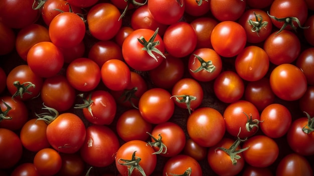 Rote Tomaten am Strauch vue du haut vers le bas
