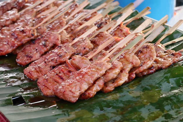 rôti de porc sur la nourriture de rue