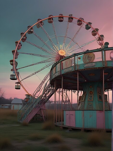 une roue de ferris avec le mot le mot dessus