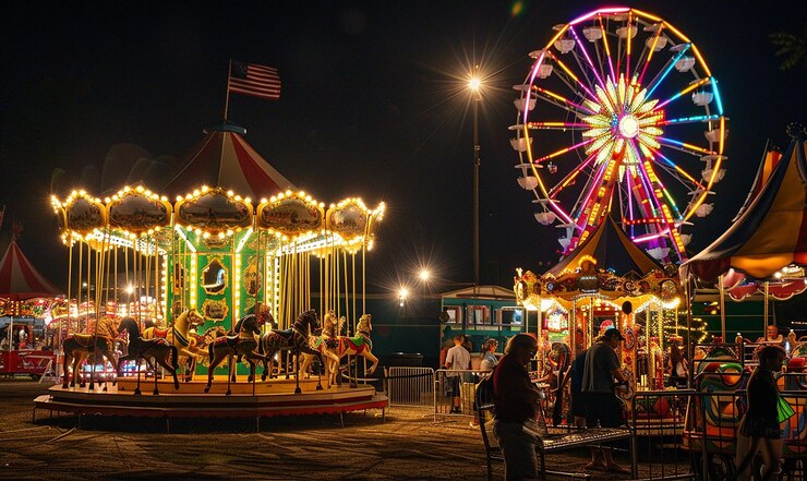Photo une roue de ferris avec le mot " quote " en haut
