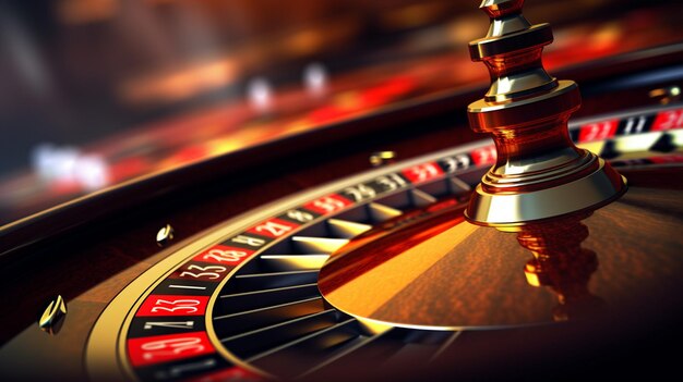 Photo la roue de la roulette de casino en gros plan