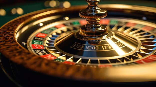 La roue de la roulette tourne dans le casino