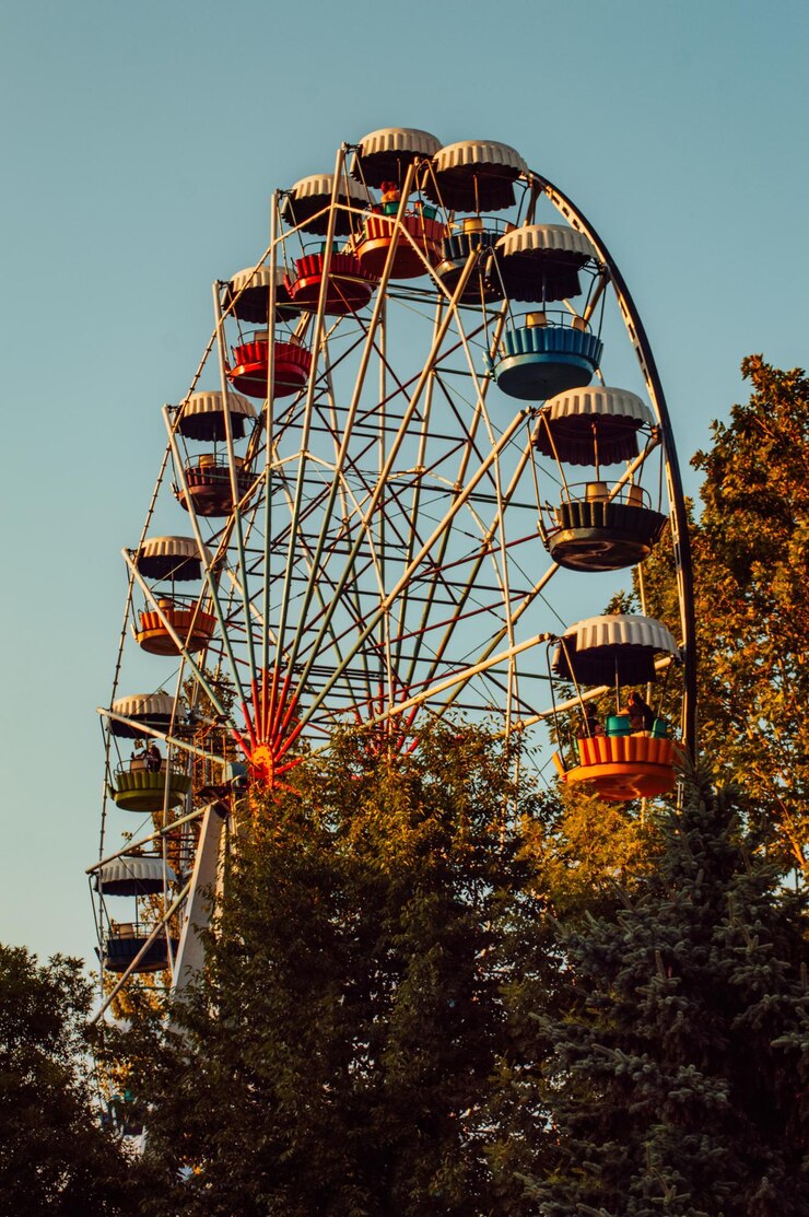 Photo la roue de la ville à l'ancienne