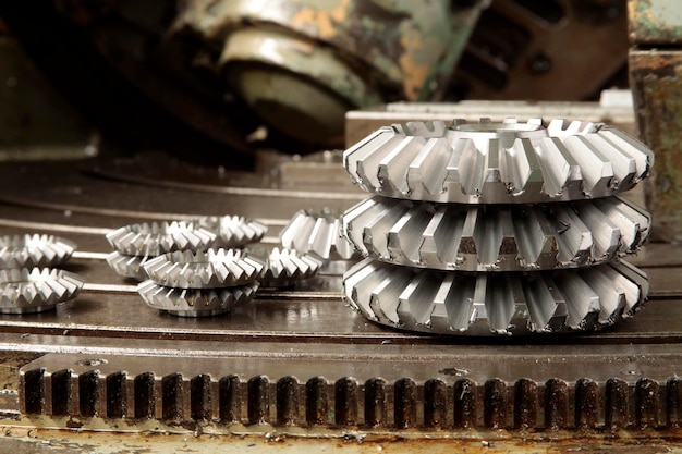 Roues dentées nouvellement fabriquées À l'intérieur de l'usine Contexte de l'industrie