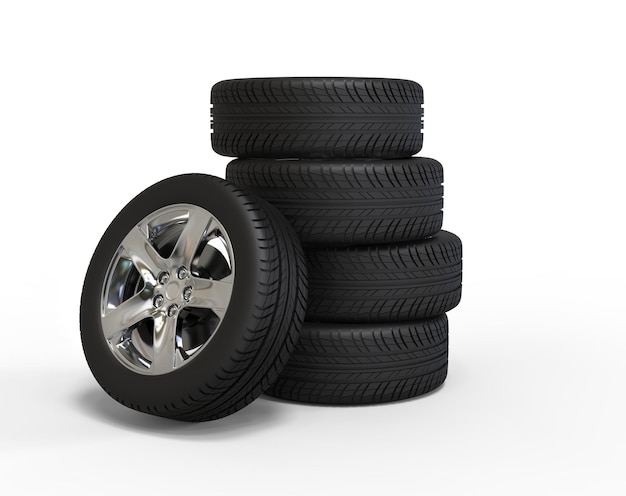 roues de voiture empilées