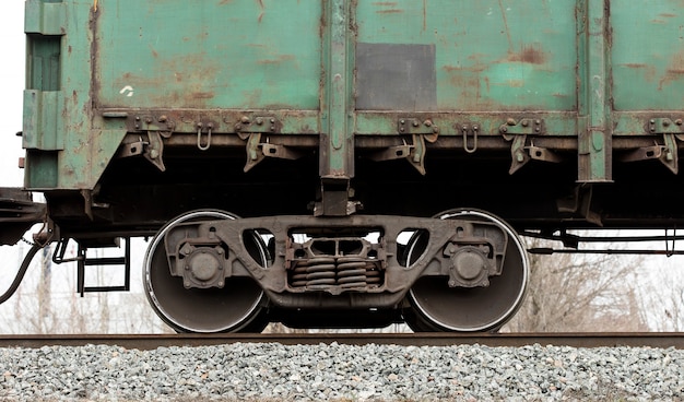 Roues de wagon de chemin de fer