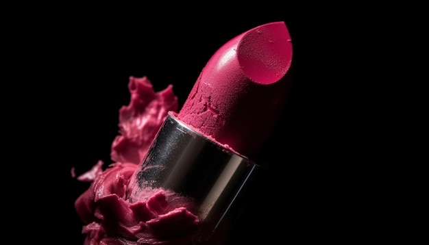 Le rouge à lèvres rose brillant ajoute du glamour et de l'élégance à la beauté des femmes générée par l'intelligence artificielle