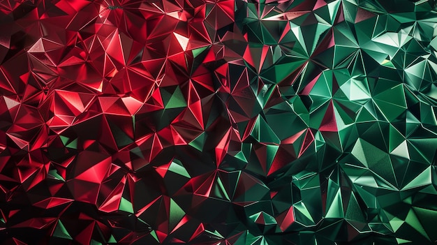 Photo rouge et vert arrière-plan en diamant abstrait
