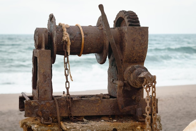 La rouille laissée par la mer