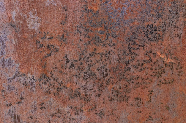 Rouille sur la texture de fond de mur en acier en métal.