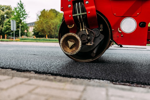 Rouleau faisant la nouvelle route.