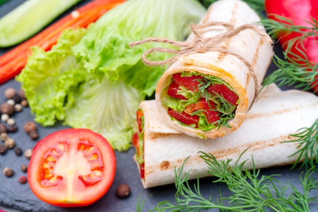 Rouleau de légumes pour un mode de vie sain.