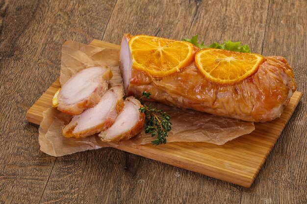 Rouleau de poulet à l'orange