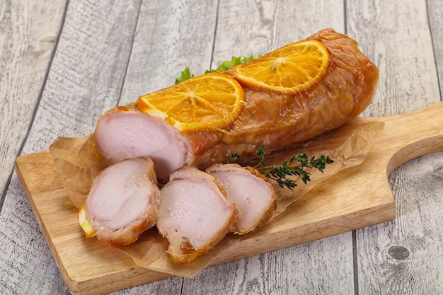 Rouleau de poulet à l'orange