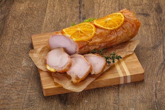 Rouleau de poulet à l'orange