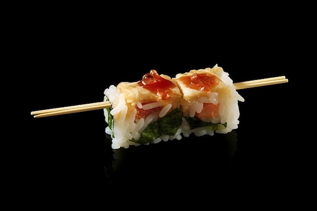 Un rouleau de sushi stylisé.