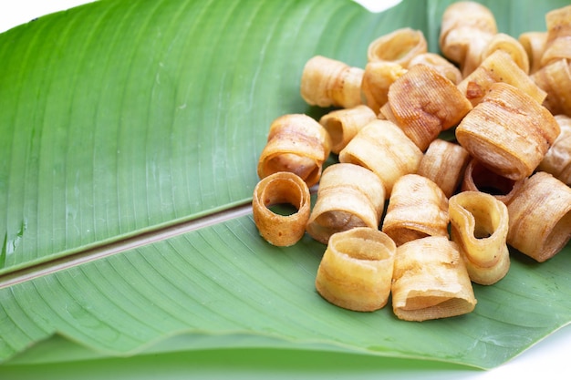 Rouleaux croustillants aux chips de banane Collation aux fruits