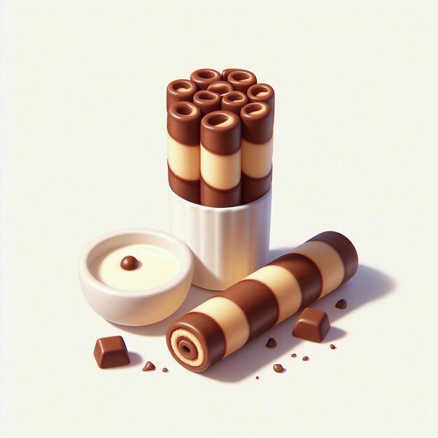 Photo rouleaux de vanille au chocolat