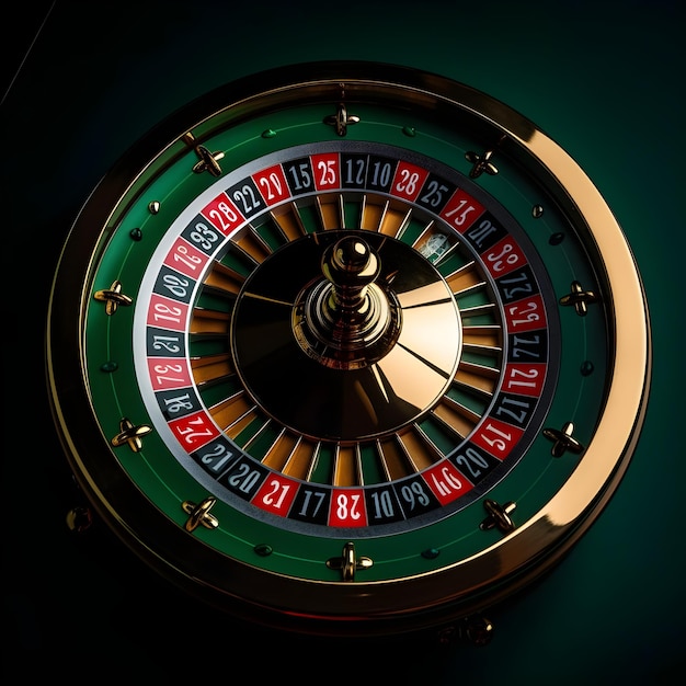 La roulette du casino est élégante.