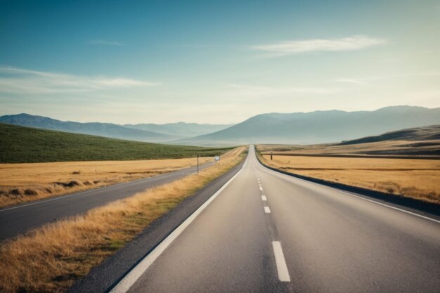 La route d'asphalte et le ciel