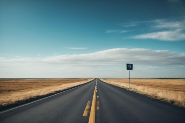 La route d'asphalte et le ciel