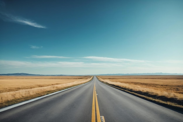 La route d'asphalte et le ciel