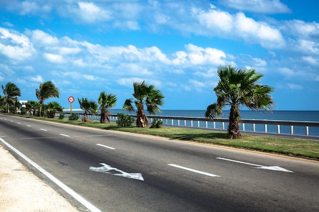 Route au bord de la mer