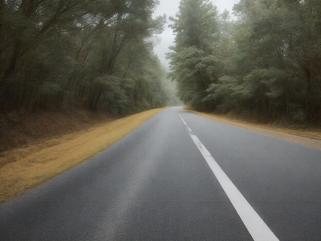 route belle image en gros plan générée par ai