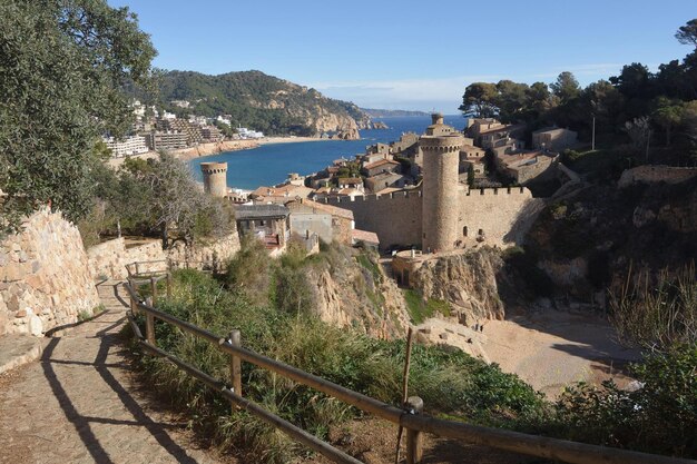 la route Cami de Ronda qui mène à Tossa de Mar Costa Brava province de Gérone Catalogne Espagne